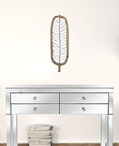 Metal and Wood Leaf Shaped Wall Decor