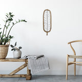 Metal and Wood Leaf Shaped Wall Decor