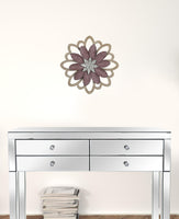 Pink Embossed Floral Wall Decor
