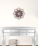 Pink Embossed Floral Wall Decor