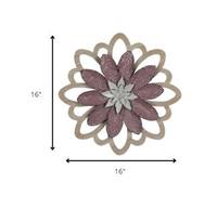 Pink Embossed Floral Wall Decor
