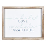 Inhale Love Exhale Gratitude Framed Wall Art