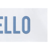 White and Blue Metallic Wall Plaque