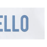 White and Blue Metallic Wall Plaque