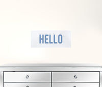 White and Blue Metallic Wall Plaque