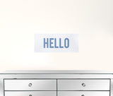 White and Blue Metallic Wall Plaque