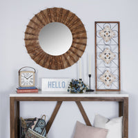 White and Blue Metallic Wall Plaque