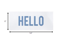White and Blue Metallic Wall Plaque