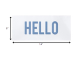 White and Blue Metallic Wall Plaque