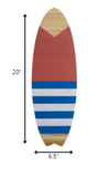 Mini Striped Surfboard Wall Decor