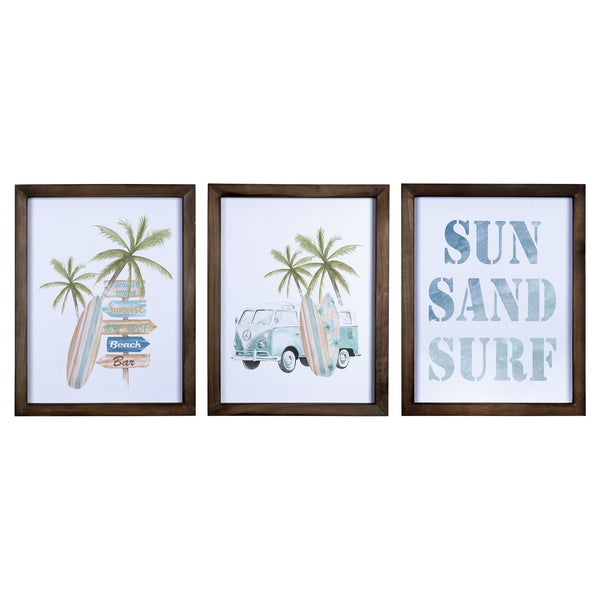 Set of Three Beach Themed Wall Art