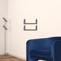 Set of Two Arched Wooden Floating Wall Shelves