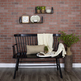 Set of Two Arched Wooden Floating Wall Shelves