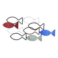 Colorful Fish Design Metal Wall Art