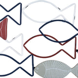 Colorful Fish Design Metal Wall Art