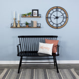 Set of Two Wooden Wire Mesh Floating Wall Shelves