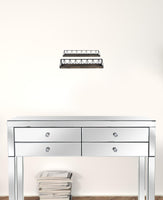 Set of Two Wooden Wire Mesh Floating Wall Shelves