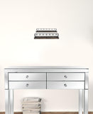 Set of Two Wooden Wire Mesh Floating Wall Shelves