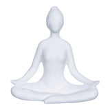 Minimal White Meditation Statue