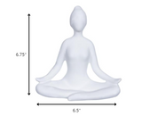 Minimal White Meditation Statue