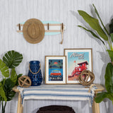 Wooden Frame Malibu Beach Wall Art