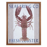 Framed Watercolor Lobster Wall Art