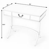 Acacia and Pinewood Black Writing Desk