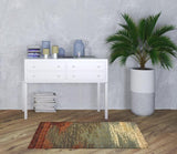 3?x5? Blue and Brown Distressed Area Rug