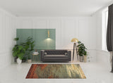 7?x9? Blue and Brown Distressed Area Rug