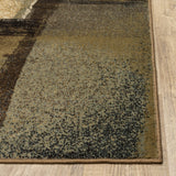 8?x10? Brown and Beige Distressed Blocks Area Rug