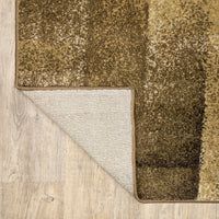 8?x10? Brown and Beige Distressed Blocks Area Rug