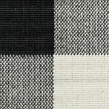 9?x13? Black and Ivory Gingham Indoor Outdoor Area Rug