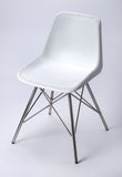White Leather Accent Chair