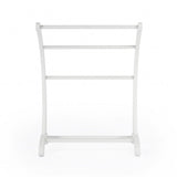 Glossy White Blanket Stand