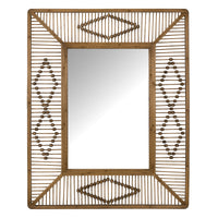 Bohemian Beaded Rectangle Wall Mirror