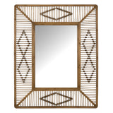 Bohemian Beaded Rectangle Wall Mirror