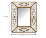 Bohemian Beaded Rectangle Wall Mirror