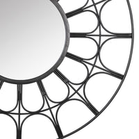 Metal Arch Design Round Wall Mirror