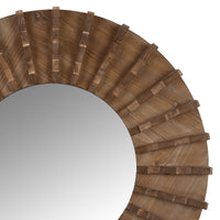 Tribal Wooden Round Wall Mirror