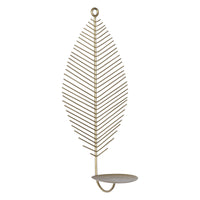 Petite Leaf Shaped Matte Gold Wall Sconce