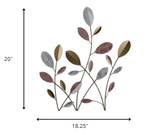 Muted Metal Botanical Stem Wall Decor