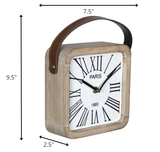 Farmhouse Style Wooden Table Clock