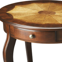 Traditional Cherry Oval Accent Table