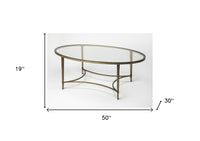 Golden Oval Coffee Table