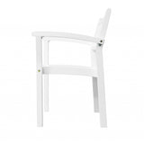 Set of Two White Stacking Armchairs