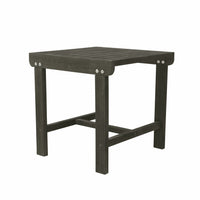 Dark Grey Outdoor Wooden Side Table