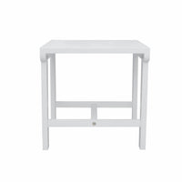 White Outdoor Wooden Side Table