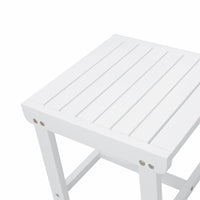 White Outdoor Wooden Side Table