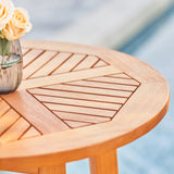 Natural Wood Round Bar Table