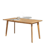 Natural Wood Dining Table with Slatted Top